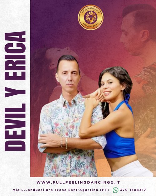 Devil Bellucci Erica Nannini- Corsi di ballo bachata sensual e salsa cubana